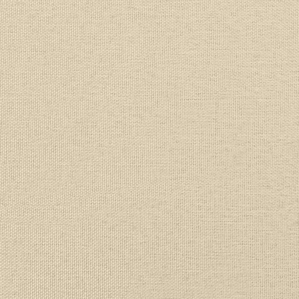 2-tlg. Sofagarnitur mit Kissen Creme Stoff