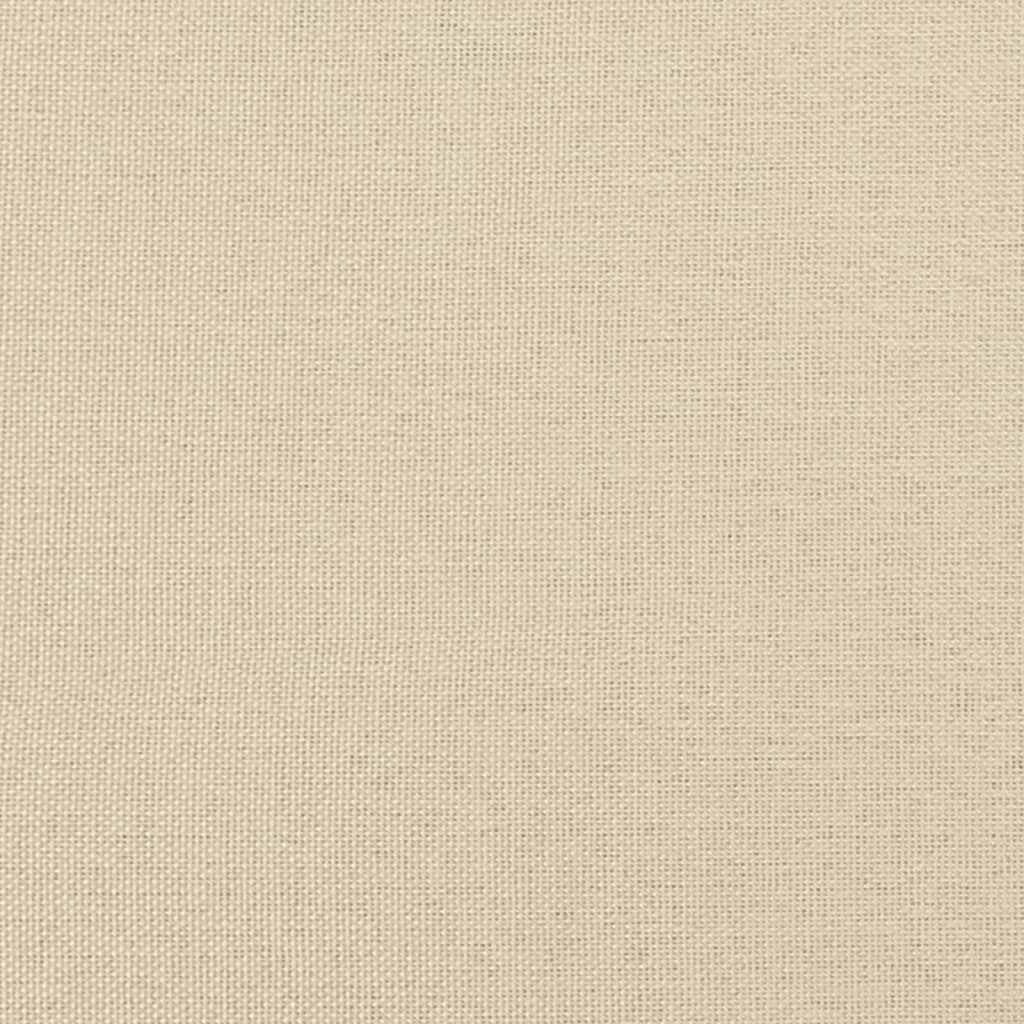 2-tlg. Sofagarnitur mit Kissen Creme Stoff