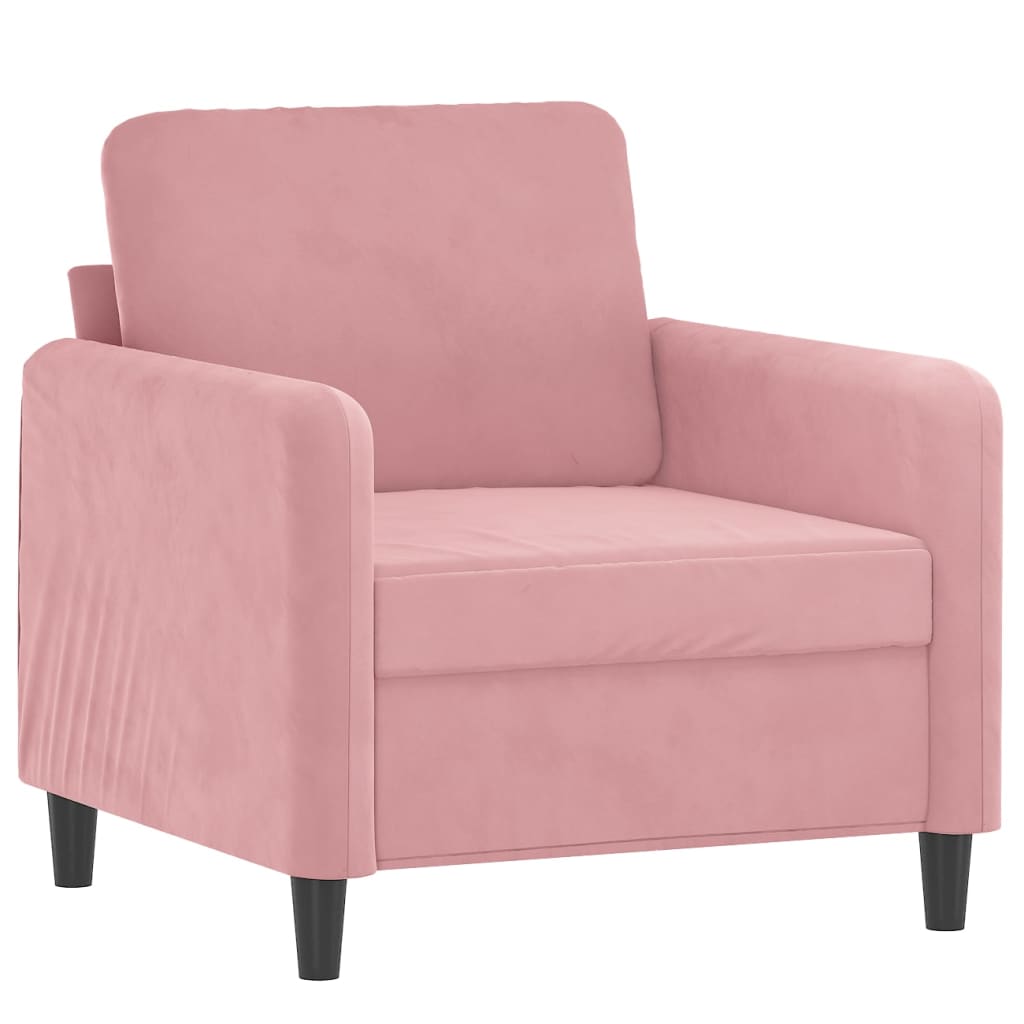 3-tlg. Sofagarnitur Rosa Samt