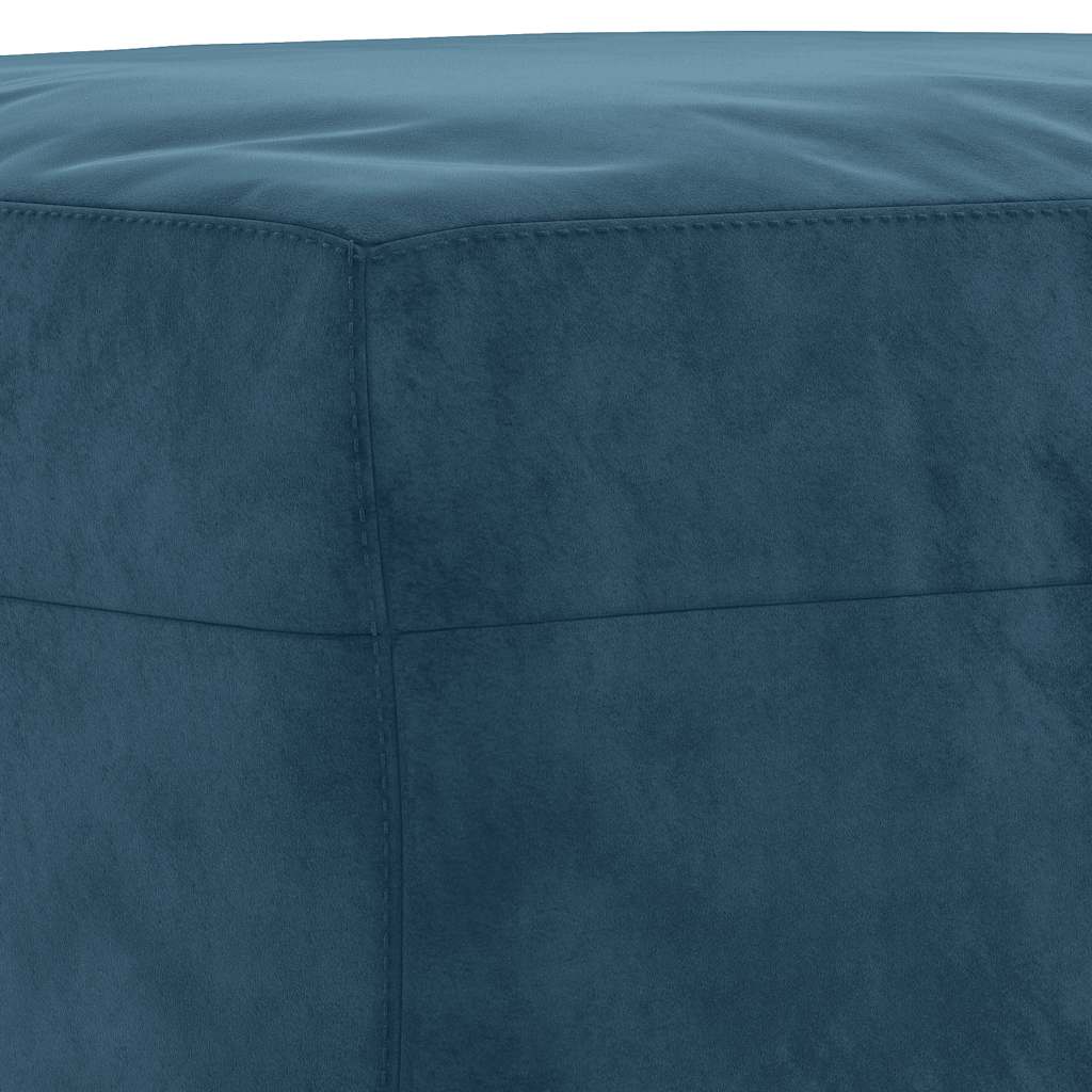 3-tlg. Sofagarnitur Blau Samt