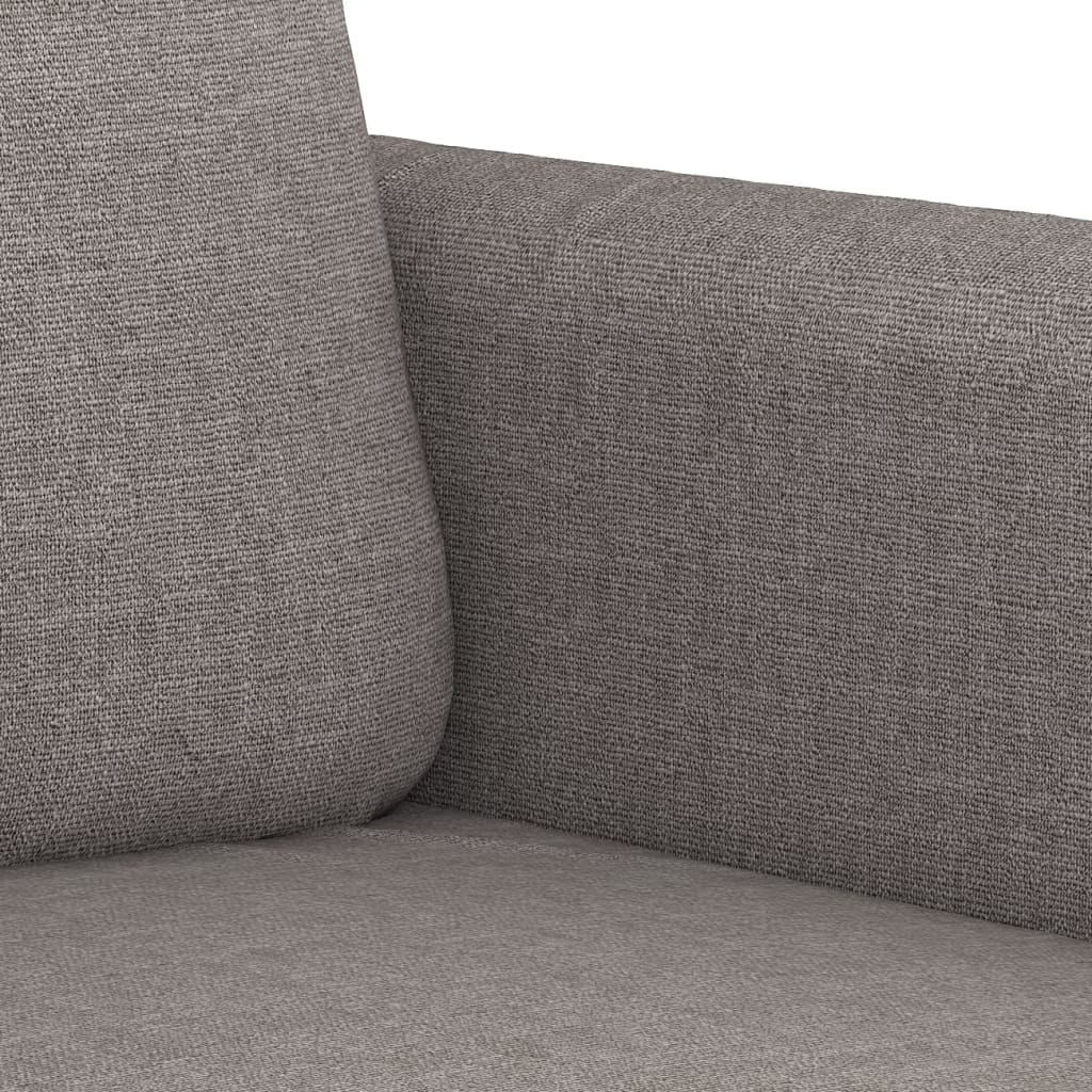 4-tlg. Sofagarnitur mit Kissen Taupe Stoff