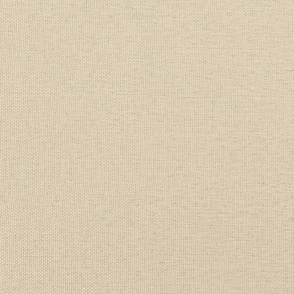 2-tlg. Sofagarnitur mit Kissen Creme Stoff
