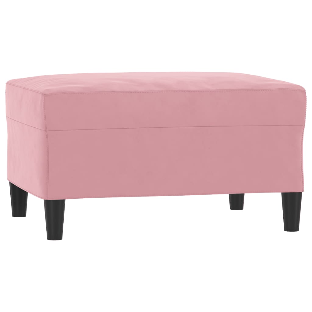 4-tlg. Sofagarnitur mit Kissen Rosa Samt