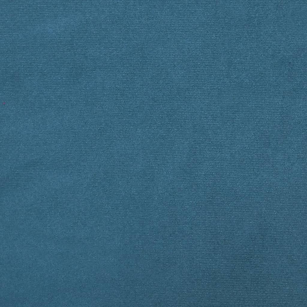 4-tlg. Sofagarnitur mit Kissen Blau Samt