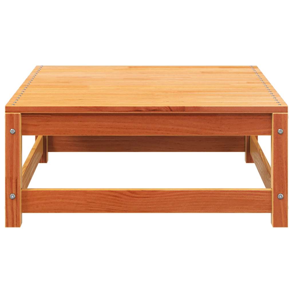 Gartensofa ohne Armlehnen mit Kissen und Hockern