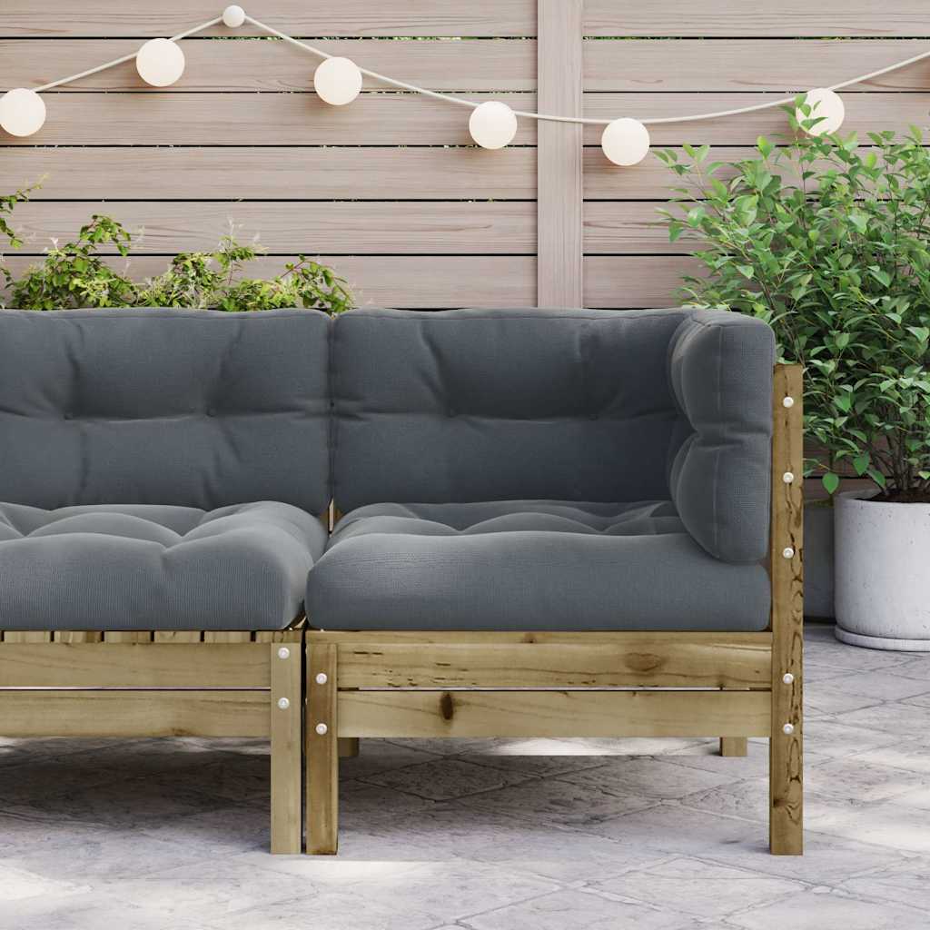 Garten-Ecksofa mit Kissen Kiefernholz Imprägniert