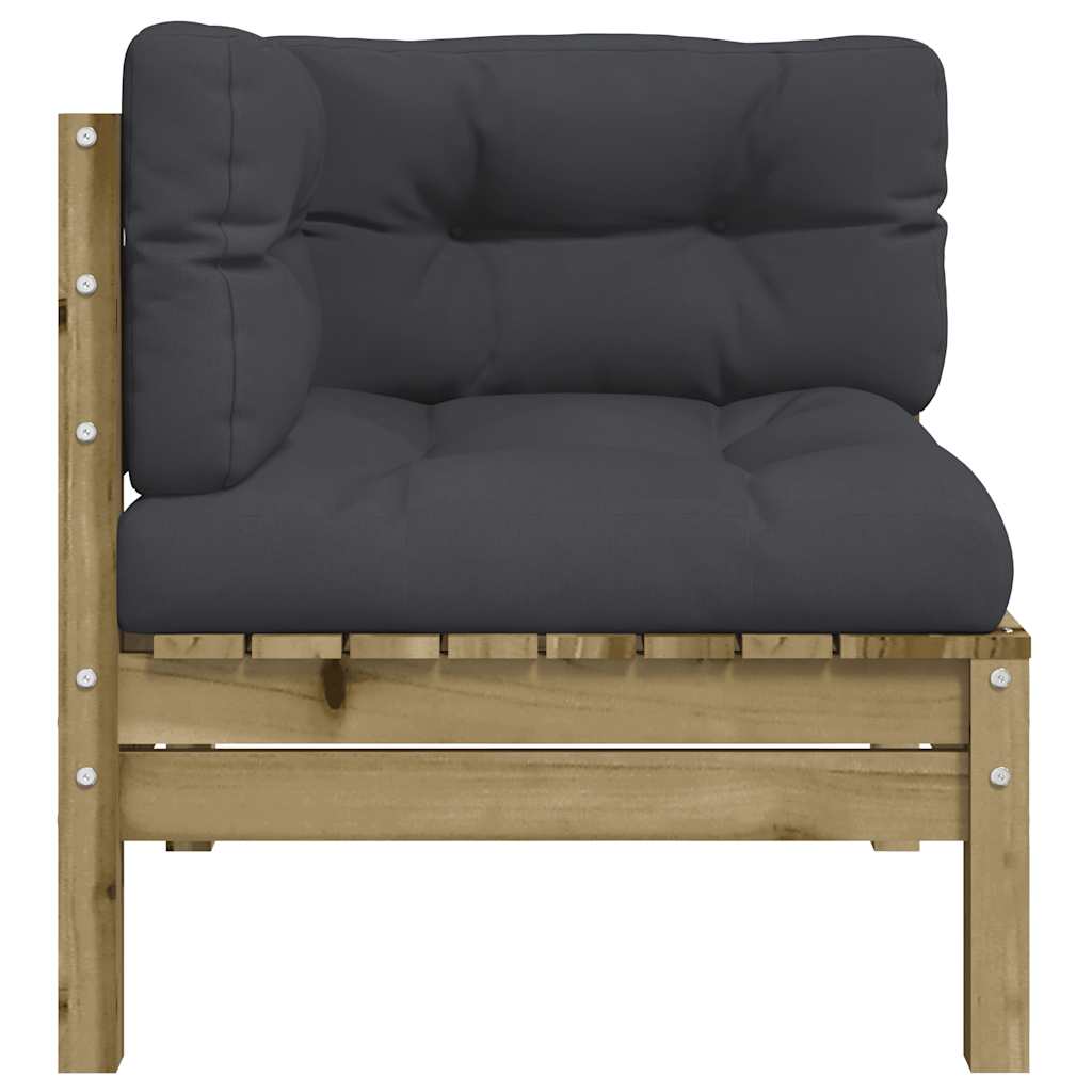 Garten-Ecksofa mit Kissen Kiefernholz Imprägniert