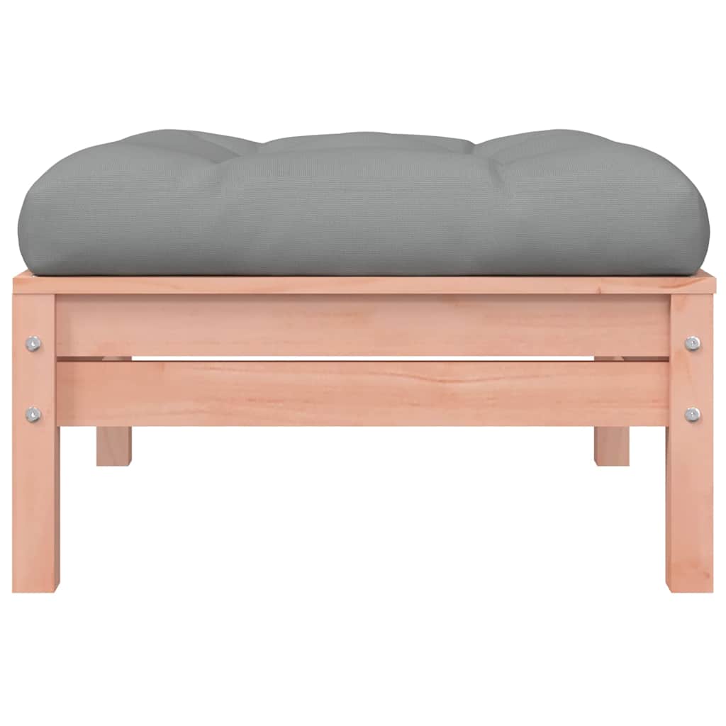 Gartensofa mit Kissen und Hocker 3-Sitzer