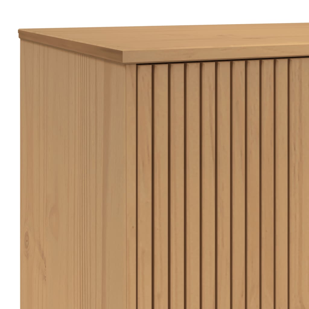 Kleiderschrank OLDEN Braun 76,5x53x172 cm Massivholz Kiefer