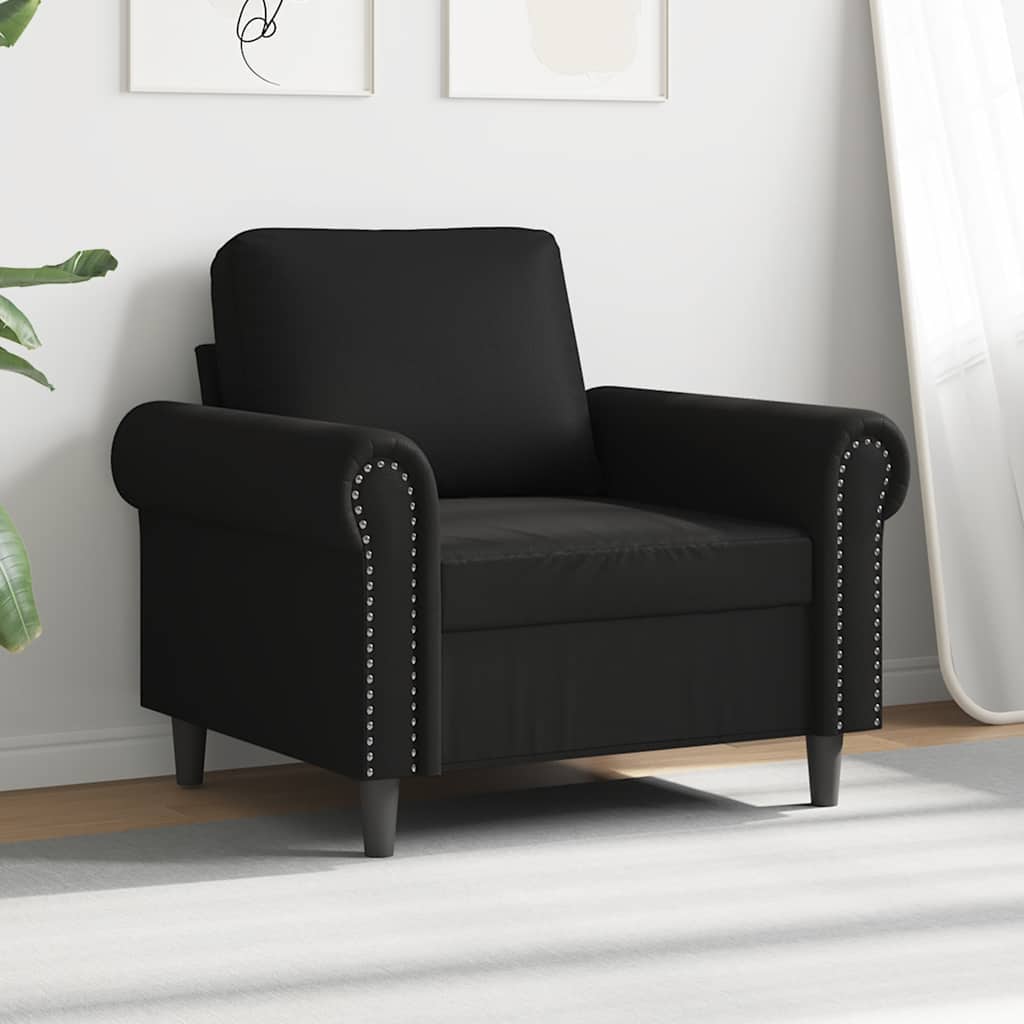 Sessel Schwarz 60 cm Kunstleder