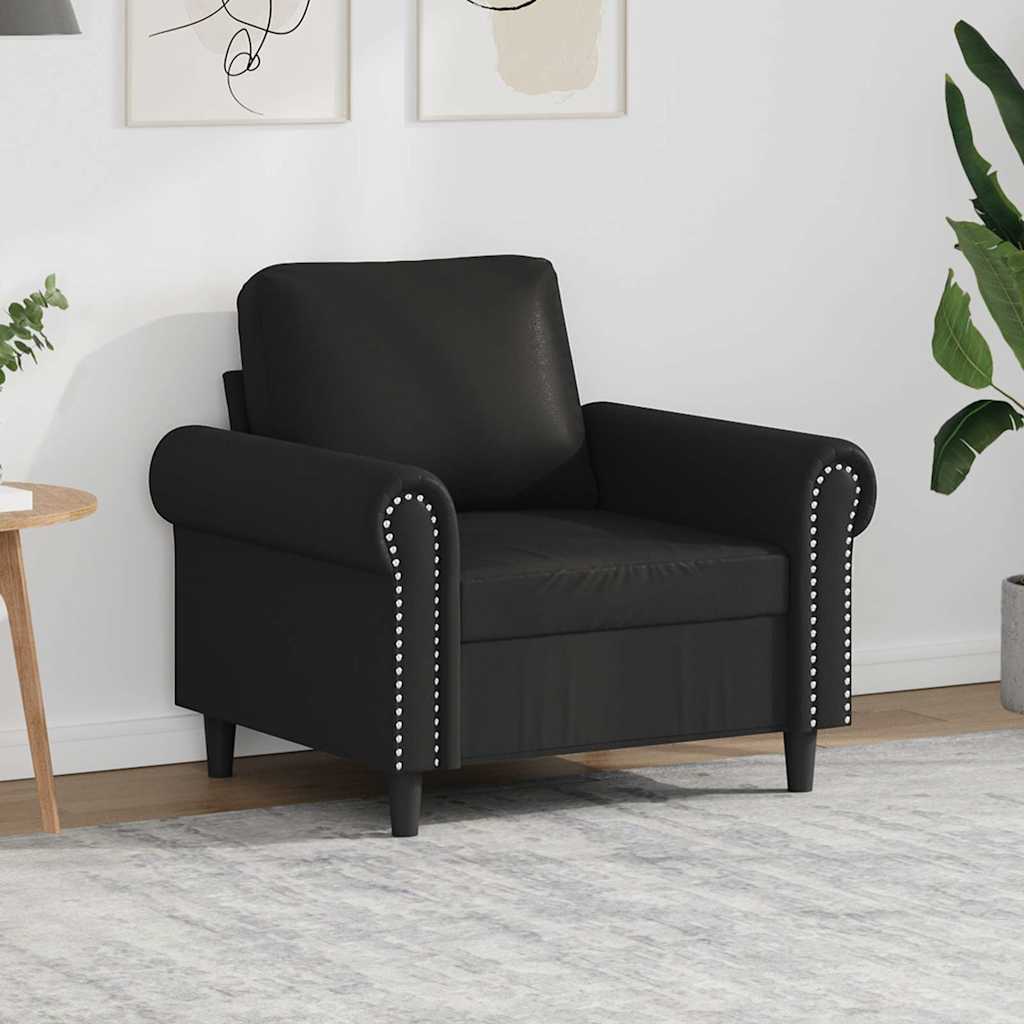 Sessel Schwarz 60 cm Kunstleder
