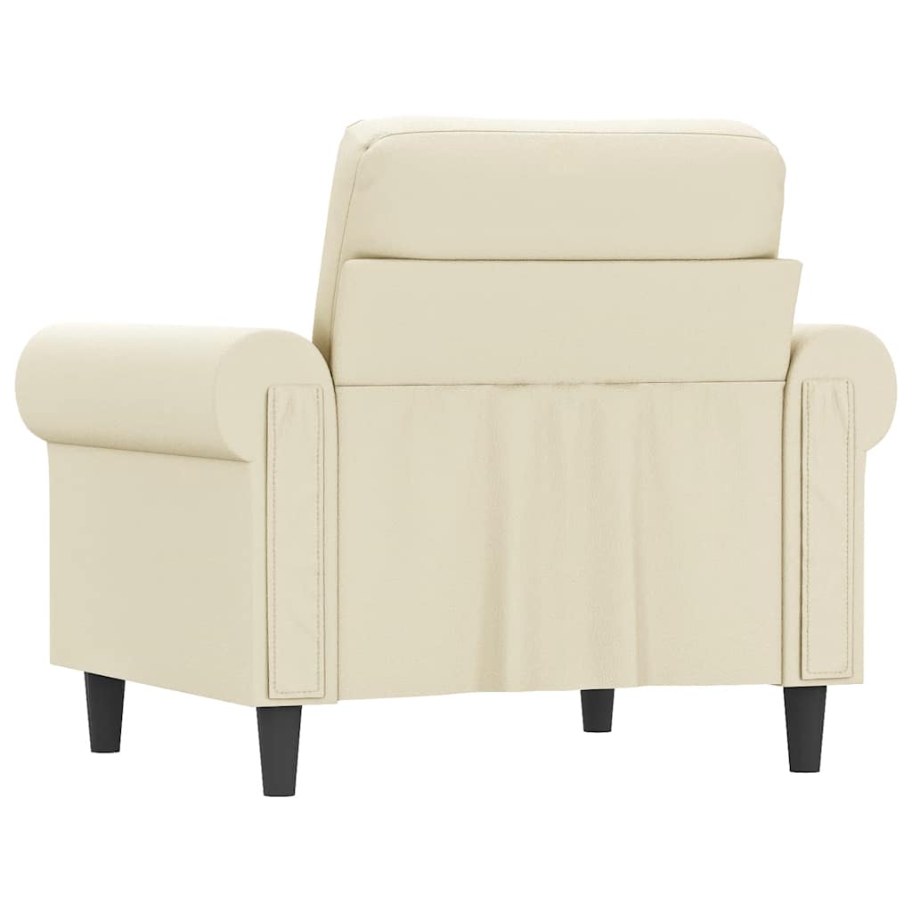 Sessel Creme 60 cm Kunstleder