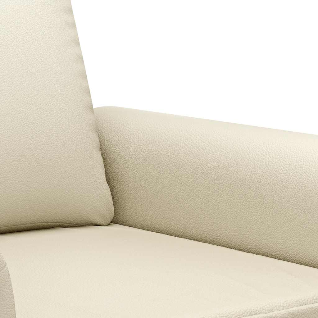 Sessel Creme 60 cm Kunstleder