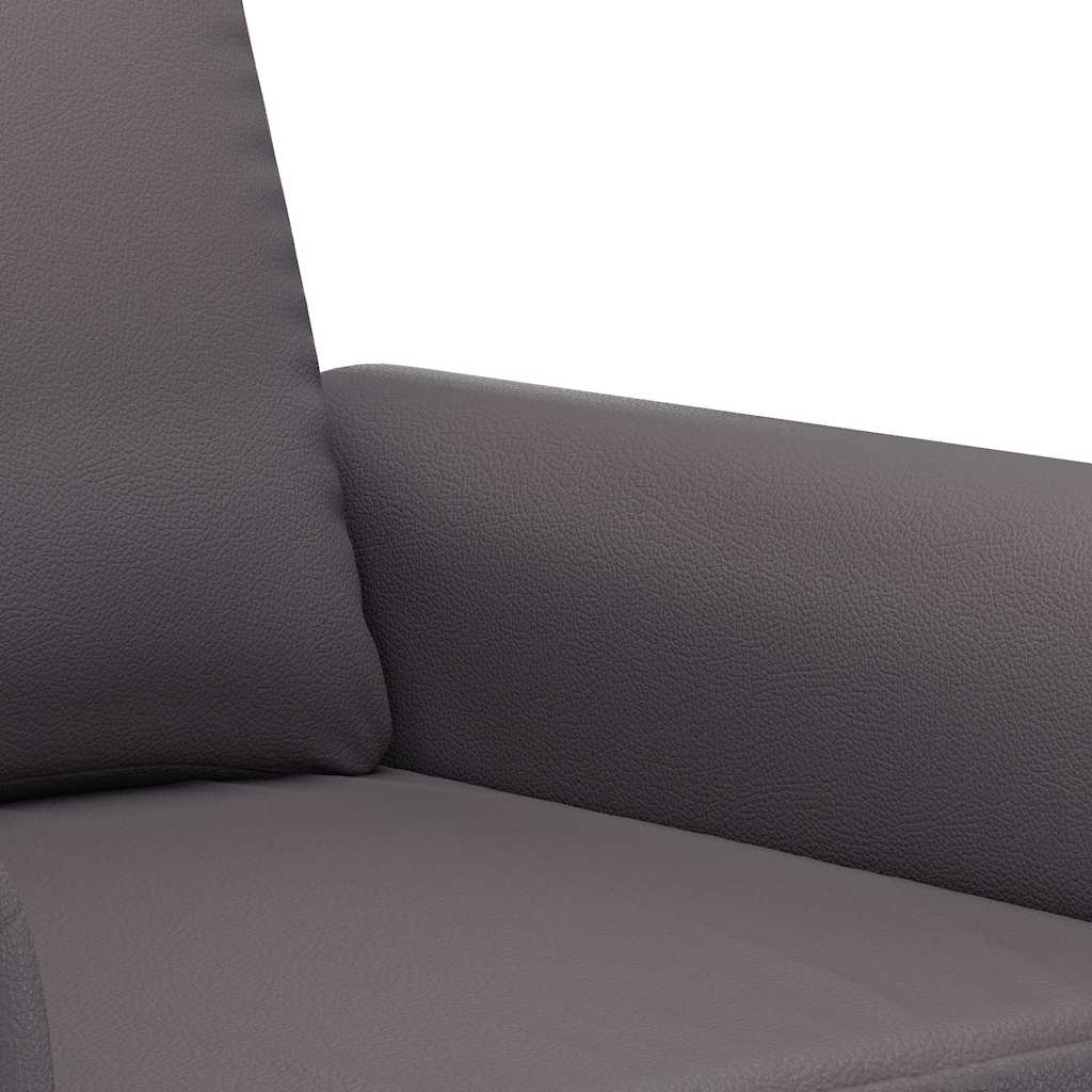 Sessel Grau 60 cm Kunstleder