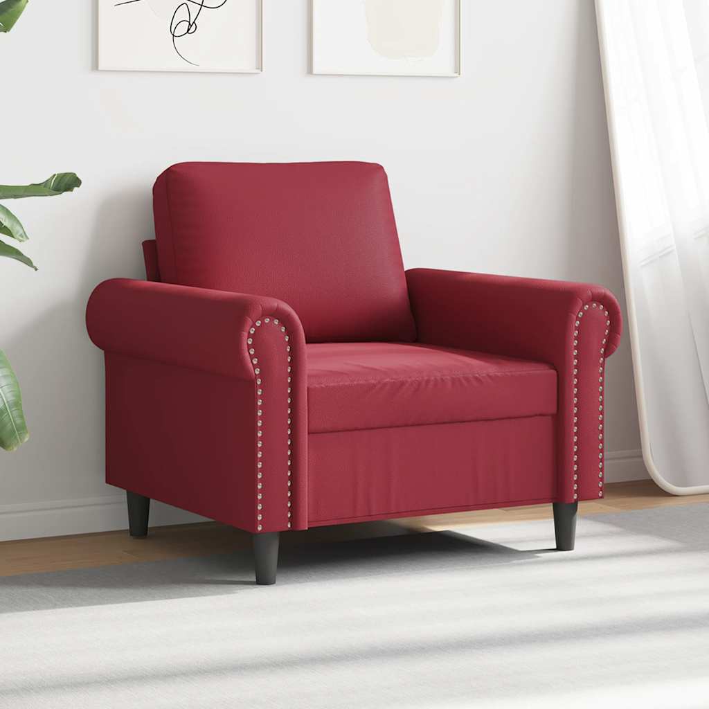 Sessel Weinrot 60 cm Kunstleder