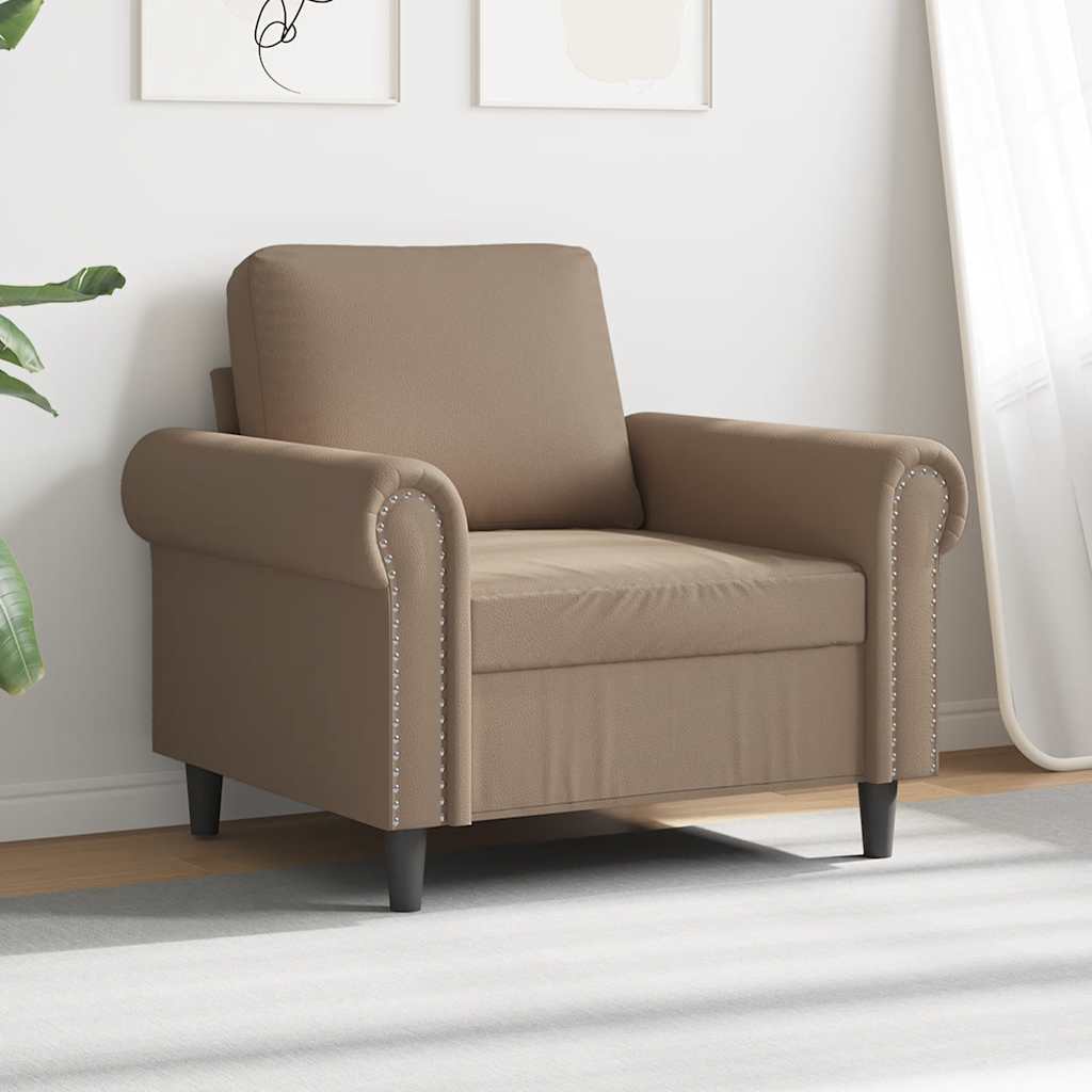 Sessel Cappuccino-Braun 60 cm Kunstleder