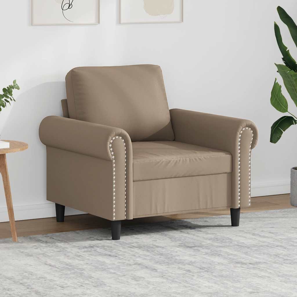 Sessel Cappuccino-Braun 60 cm Kunstleder