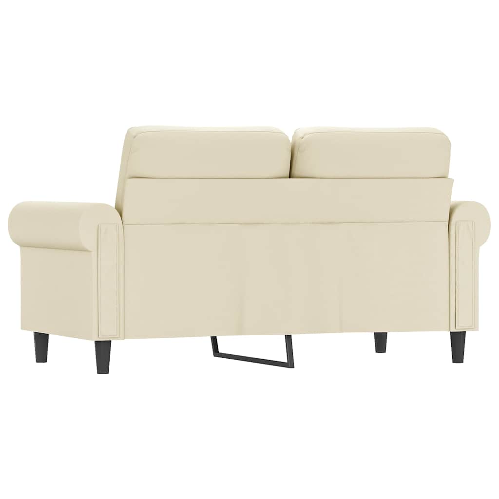 2-Sitzer-Sofa Creme 120 cm Kunstleder