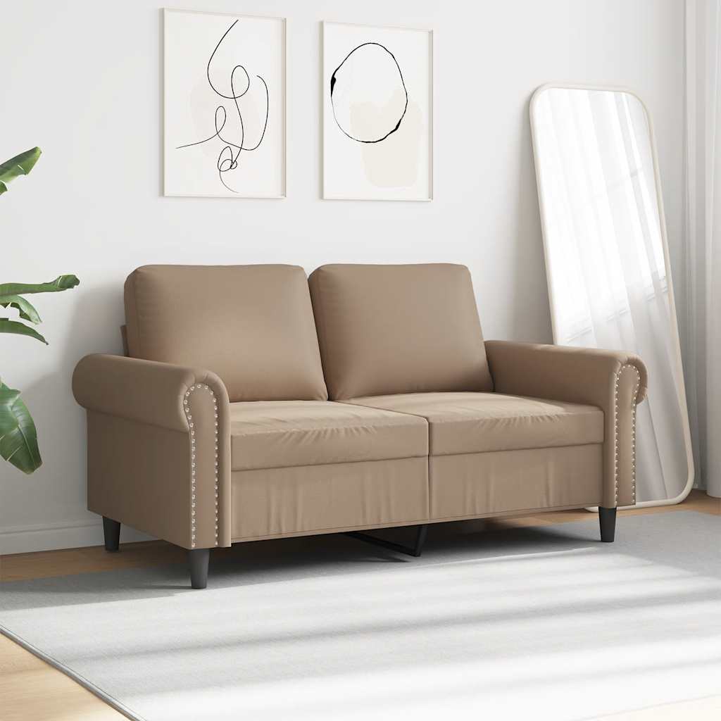 2-Sitzer-Sofa Cappuccino-Braun 120 cm Kunstleder