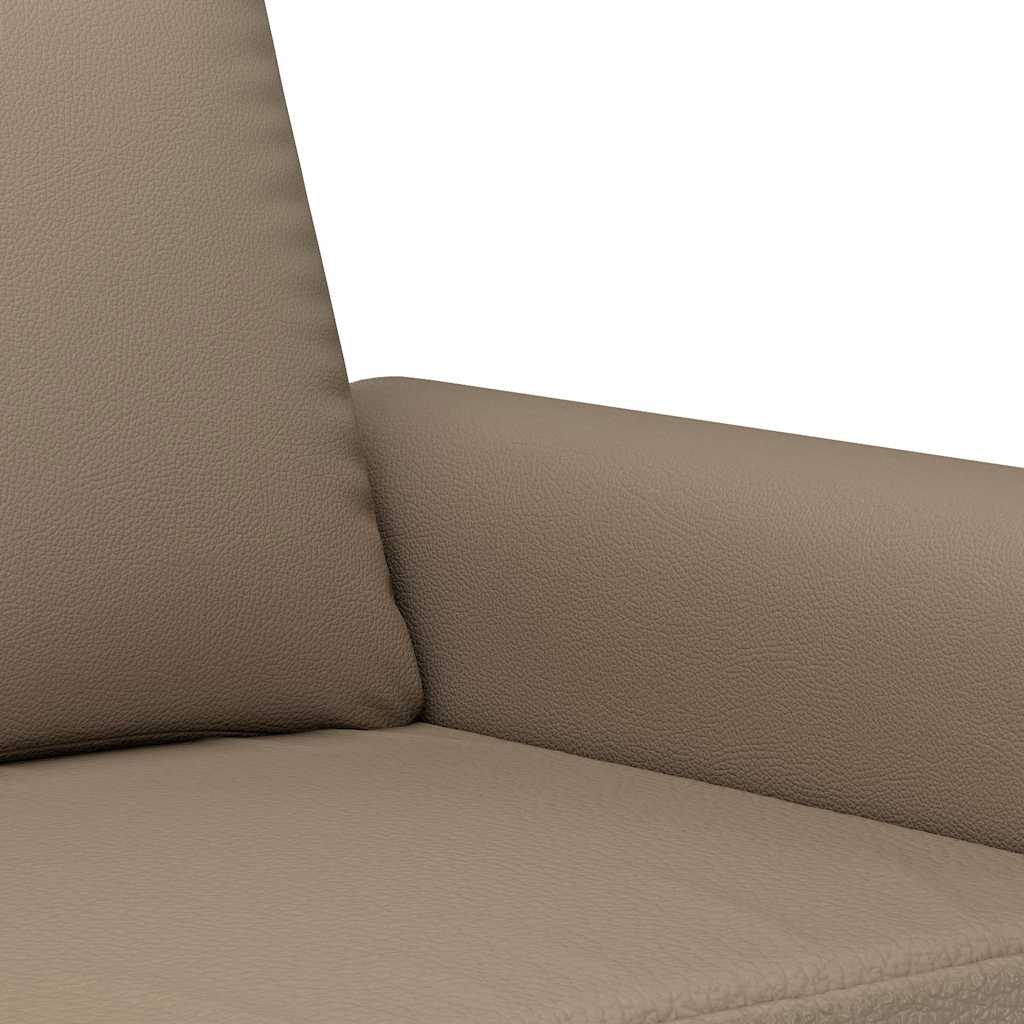 2-Sitzer-Sofa Cappuccino-Braun 120 cm Kunstleder