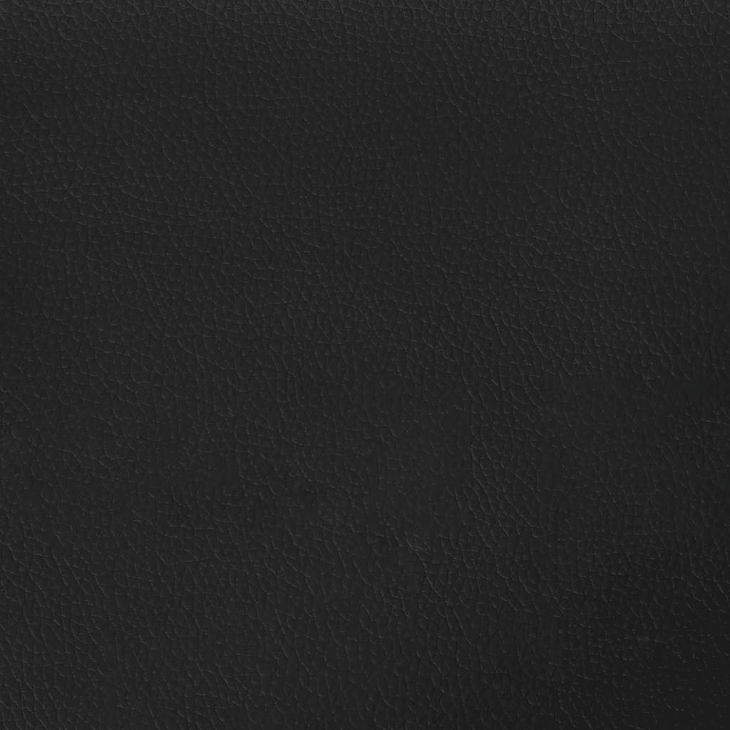 2-Sitzer-Sofa Schwarz 140 cm Kunstleder