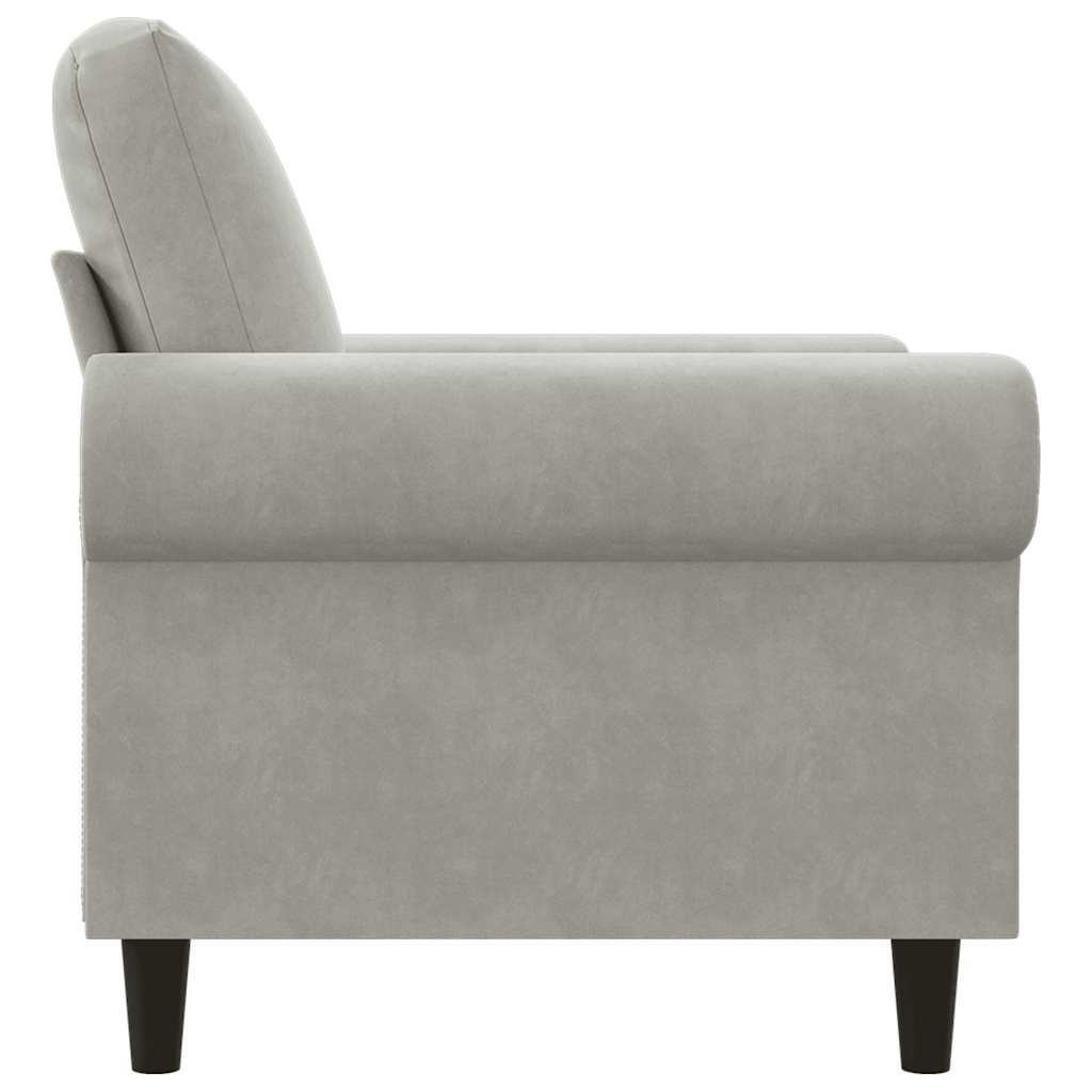 Sessel Hellgrau 60 cm Samt