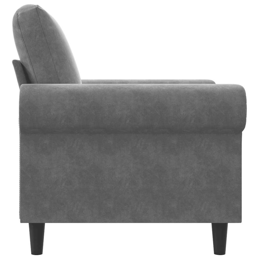 Sessel Dunkelgrau 60 cm Samt