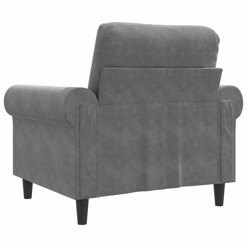 Sessel Dunkelgrau 60 cm Samt