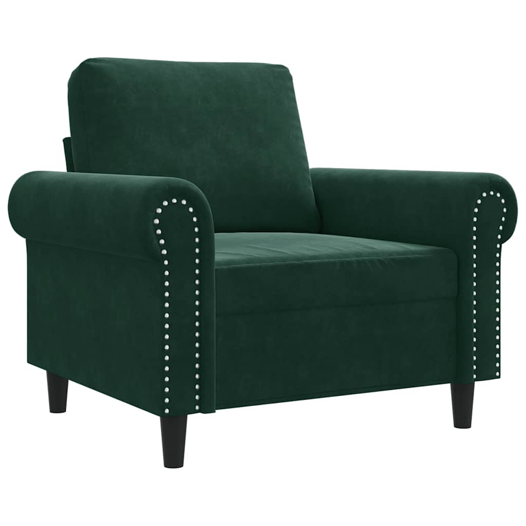 Sessel Dunkelgrün 60 cm Samt