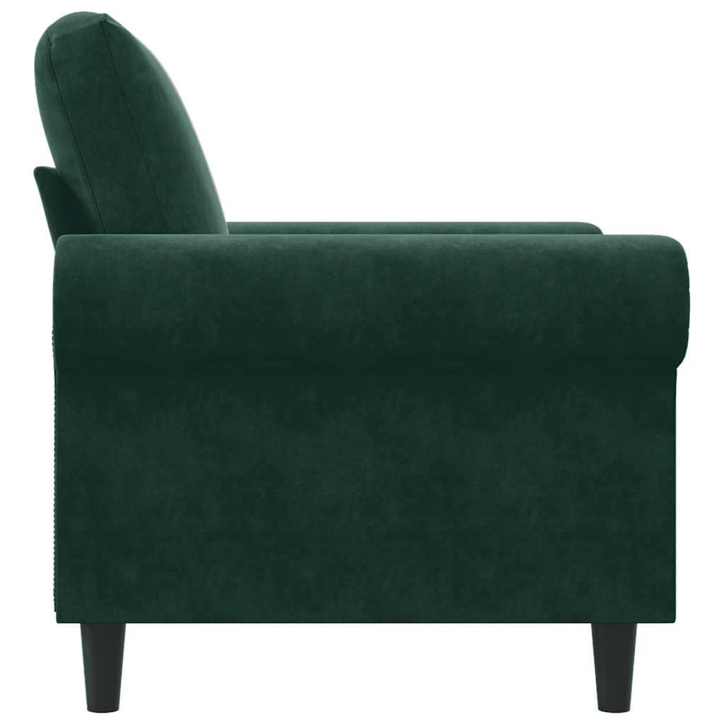 Sessel Dunkelgrün 60 cm Samt