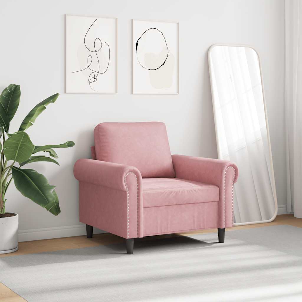 Sessel Rosa 60 cm Samt