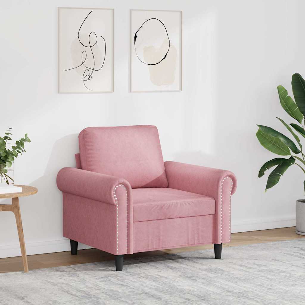 Sessel Rosa 60 cm Samt