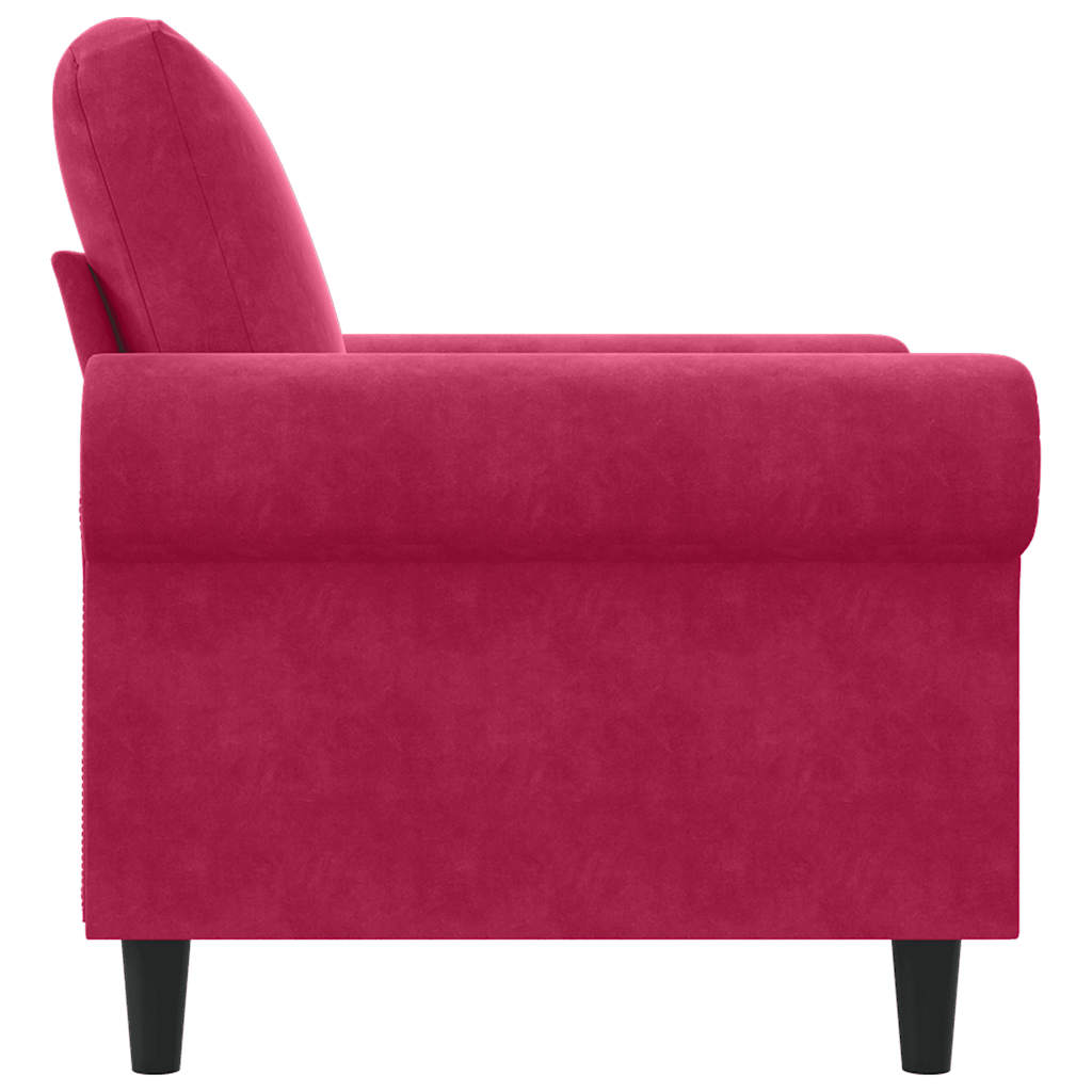 Sessel Weinrot 60 cm Samt