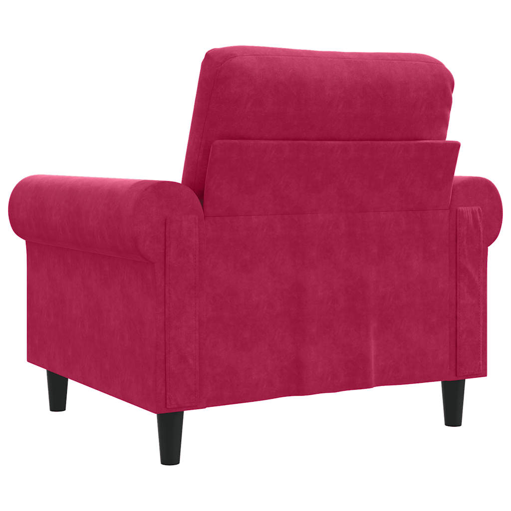 Sessel Weinrot 60 cm Samt