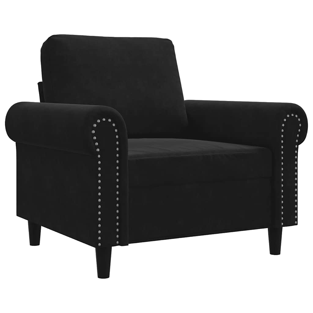 Sessel Schwarz 60 cm Samt