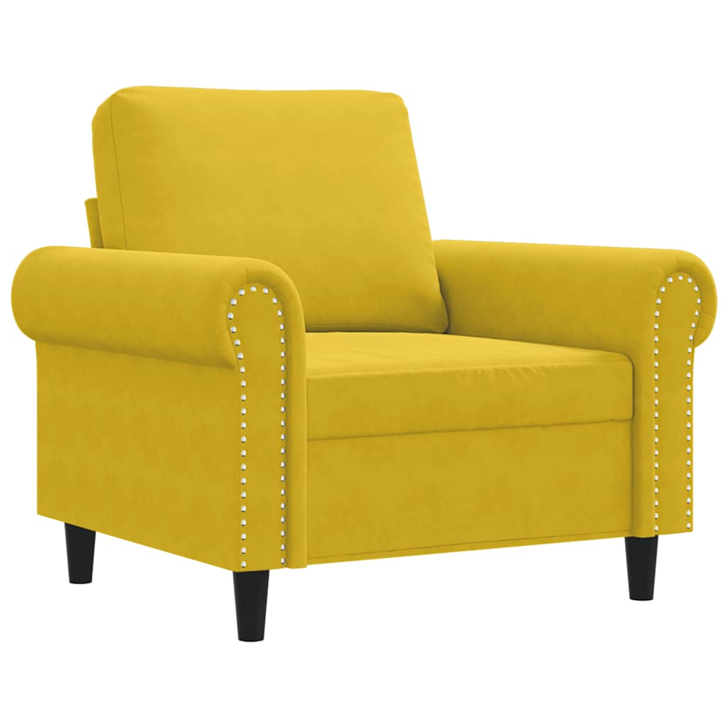 Sessel Gelb 60 cm Samt