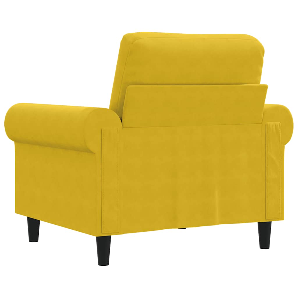 Sessel Gelb 60 cm Samt