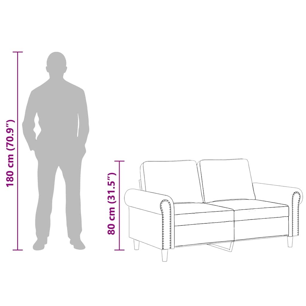 2-Sitzer-Sofa Dunkelgrün 120 cm Samt