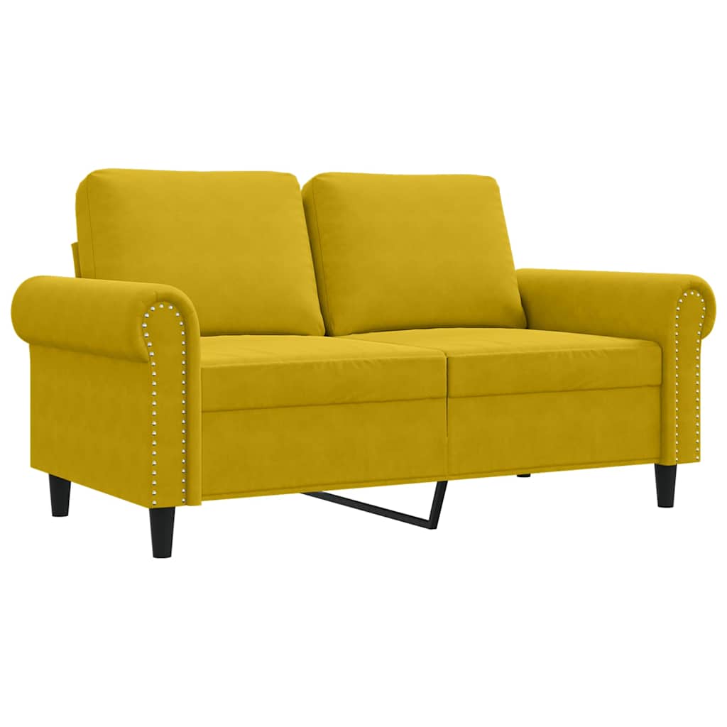 2-Sitzer-Sofa Gelb 120 cm Samt