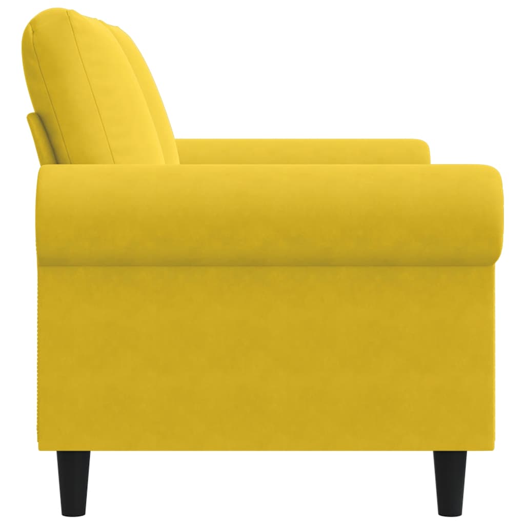 2-Sitzer-Sofa Gelb 120 cm Samt