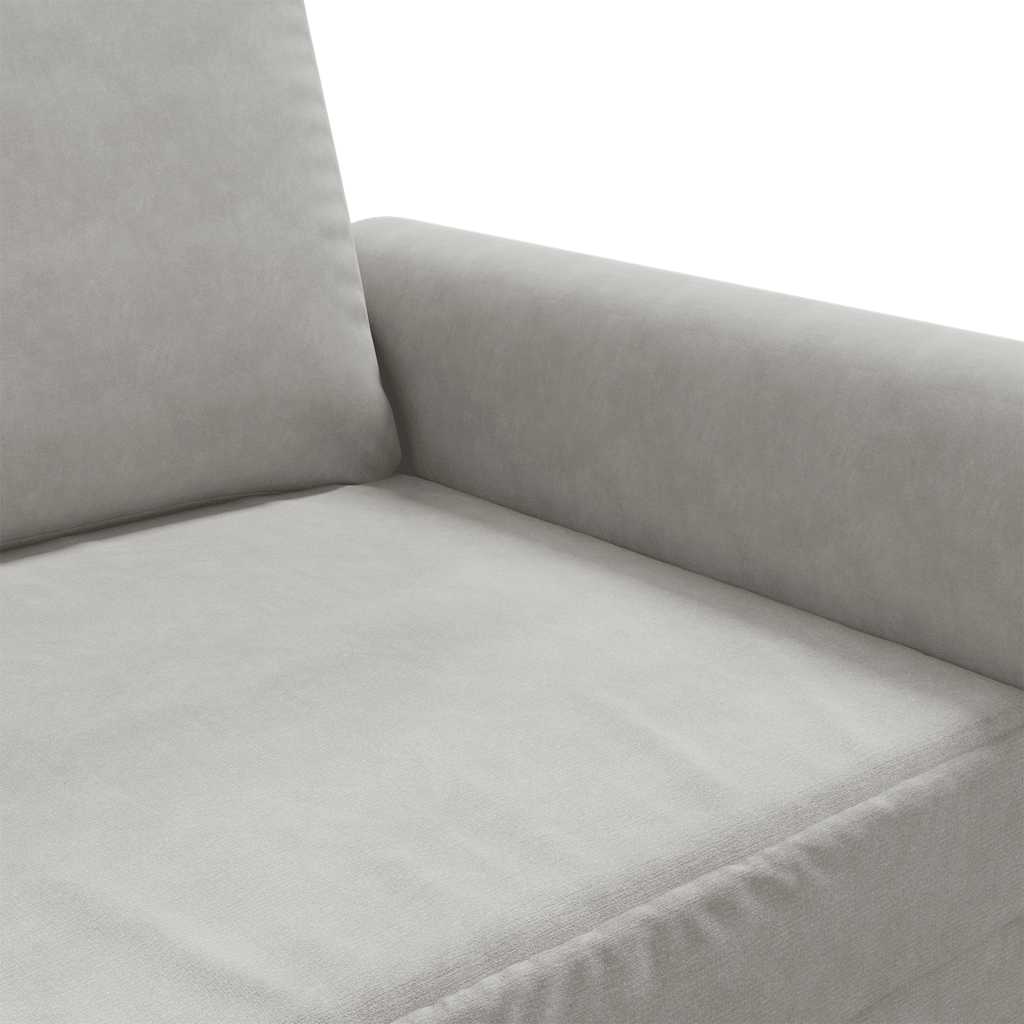 2-Sitzer-Sofa Hellgrau 140 cm Samt