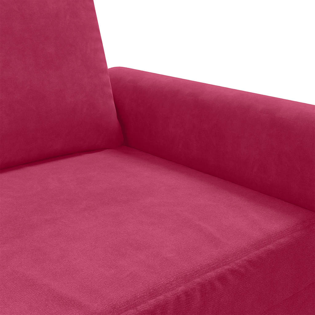 2-Sitzer-Sofa Weinrot 140 cm Samt
