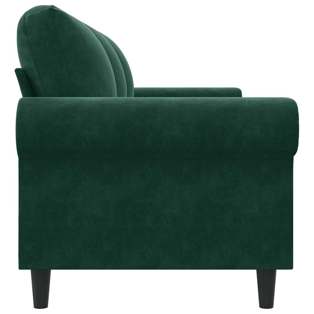 3-Sitzer-Sofa Dunkelgrün 180 cm Samt