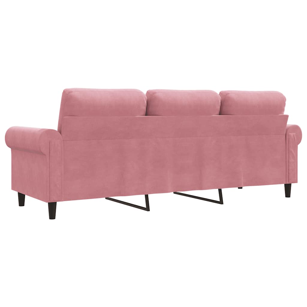 3-Sitzer-Sofa Rosa 180 cm Samt