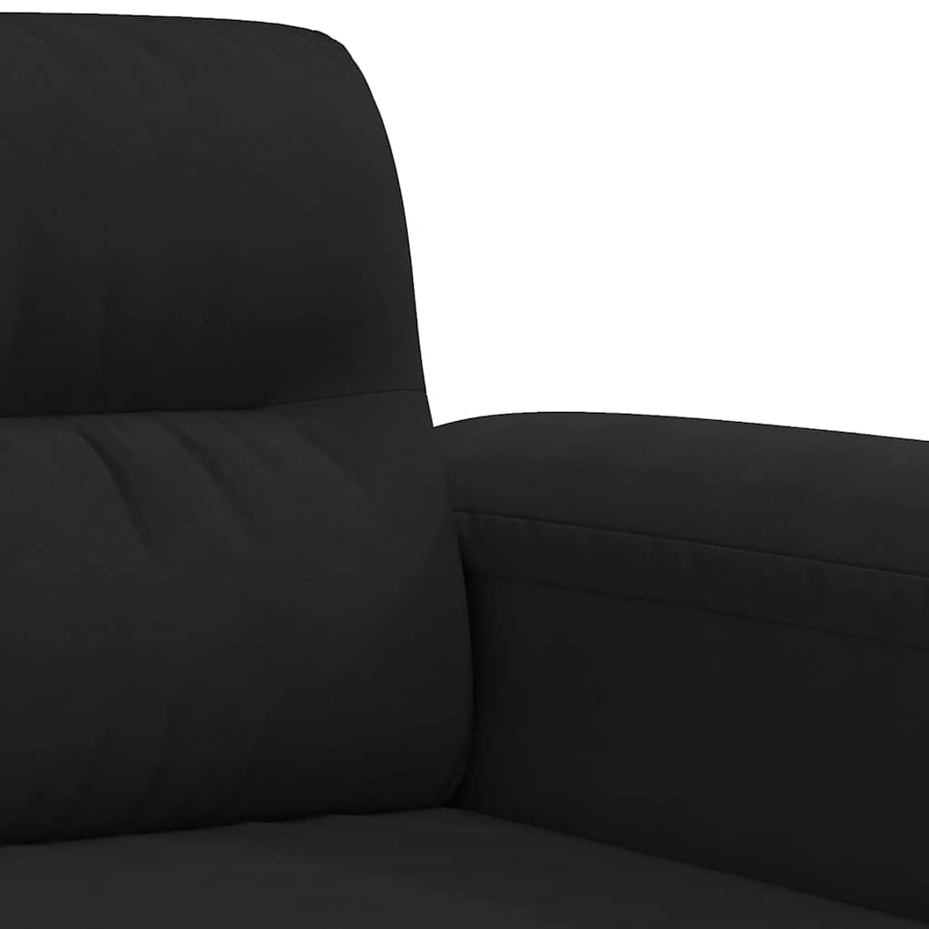 2-Sitzer-Sofa Schwarz 120 cm Mikrofasergewebe