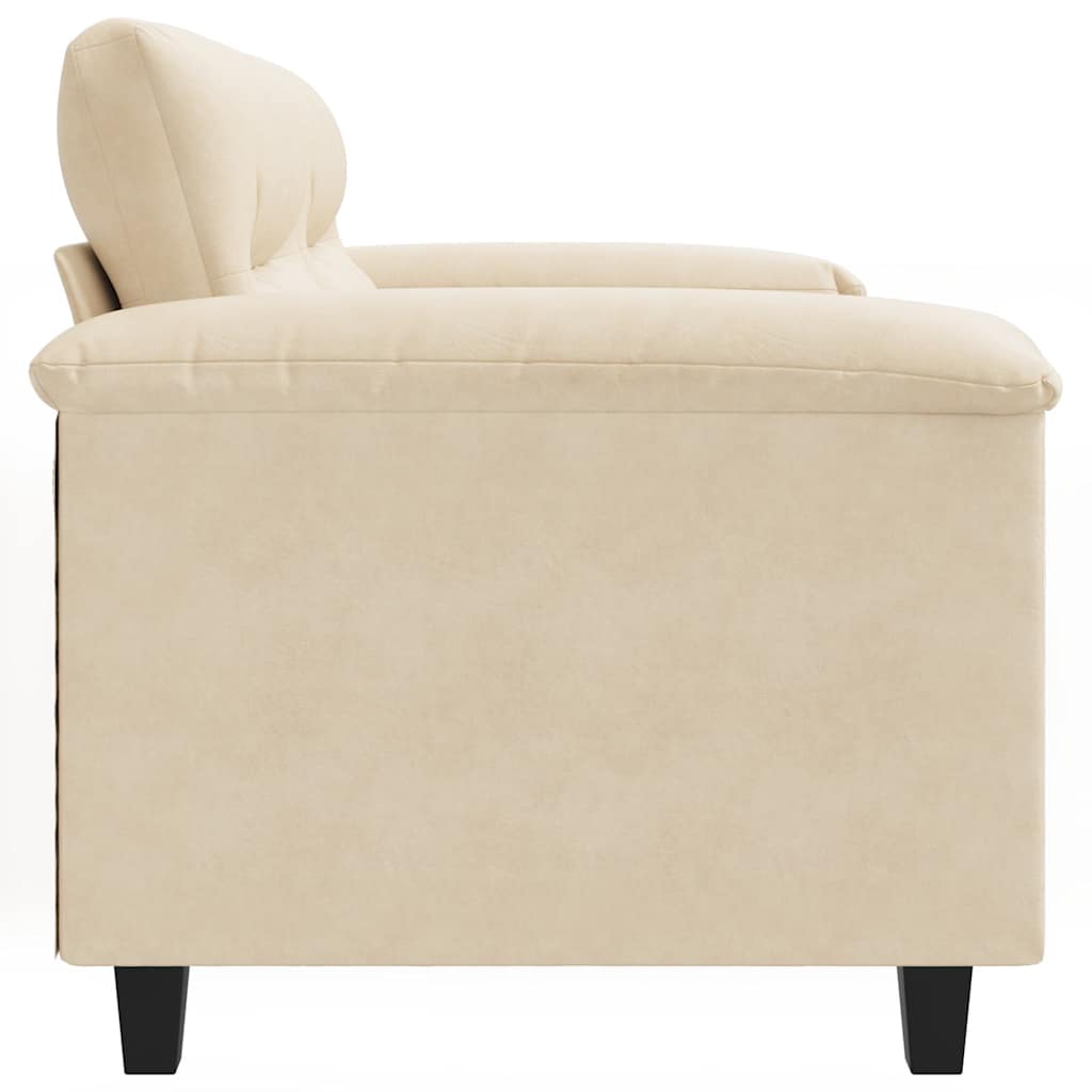 2-Sitzer-Sofa Creme 120 cm Mikrofasergewebe