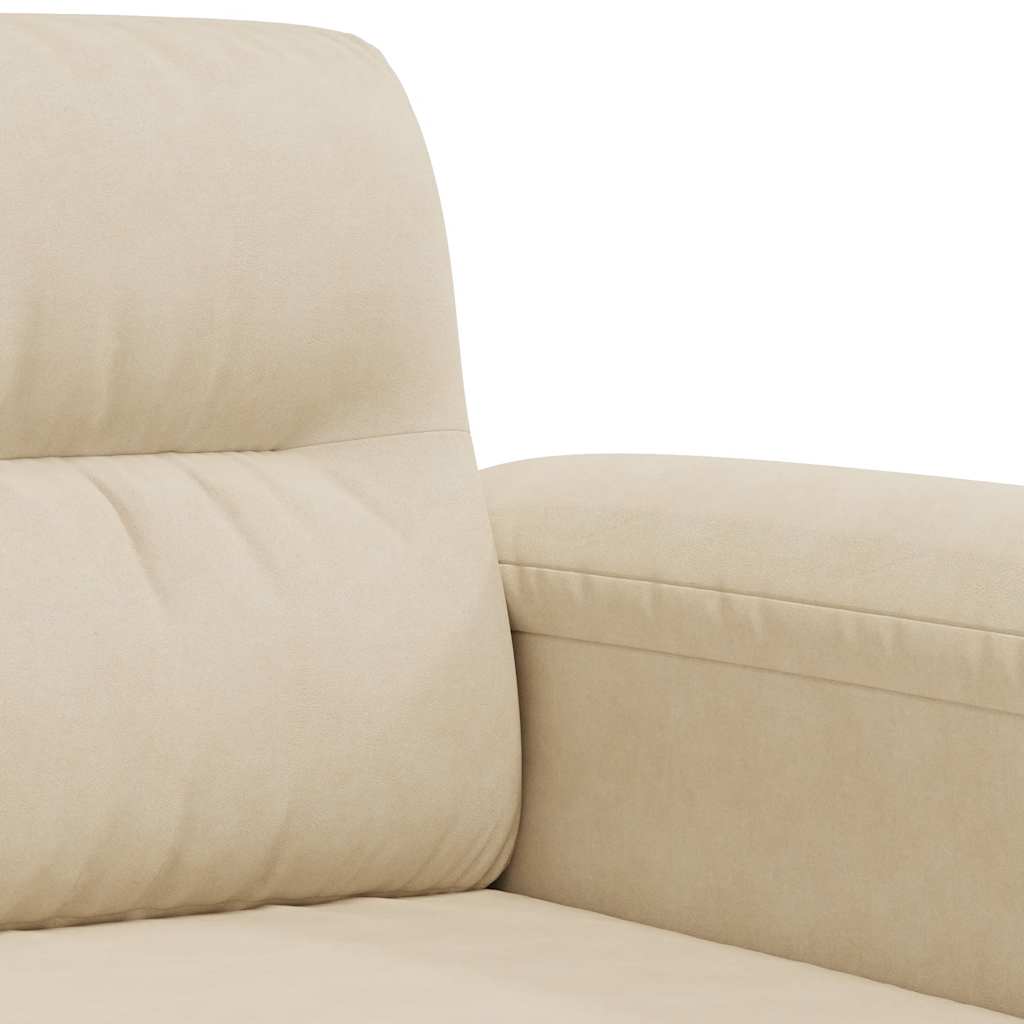 2-Sitzer-Sofa Creme 120 cm Mikrofasergewebe