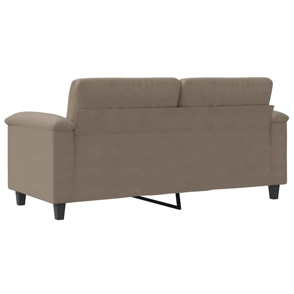 2-Sitzer-Sofa Taupe 140 cm Mikrofasergewebe