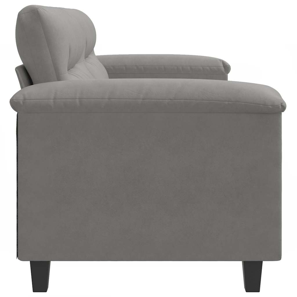 2-Sitzer-Sofa Dunkelgrau 140 cm Mikrofasergewebe