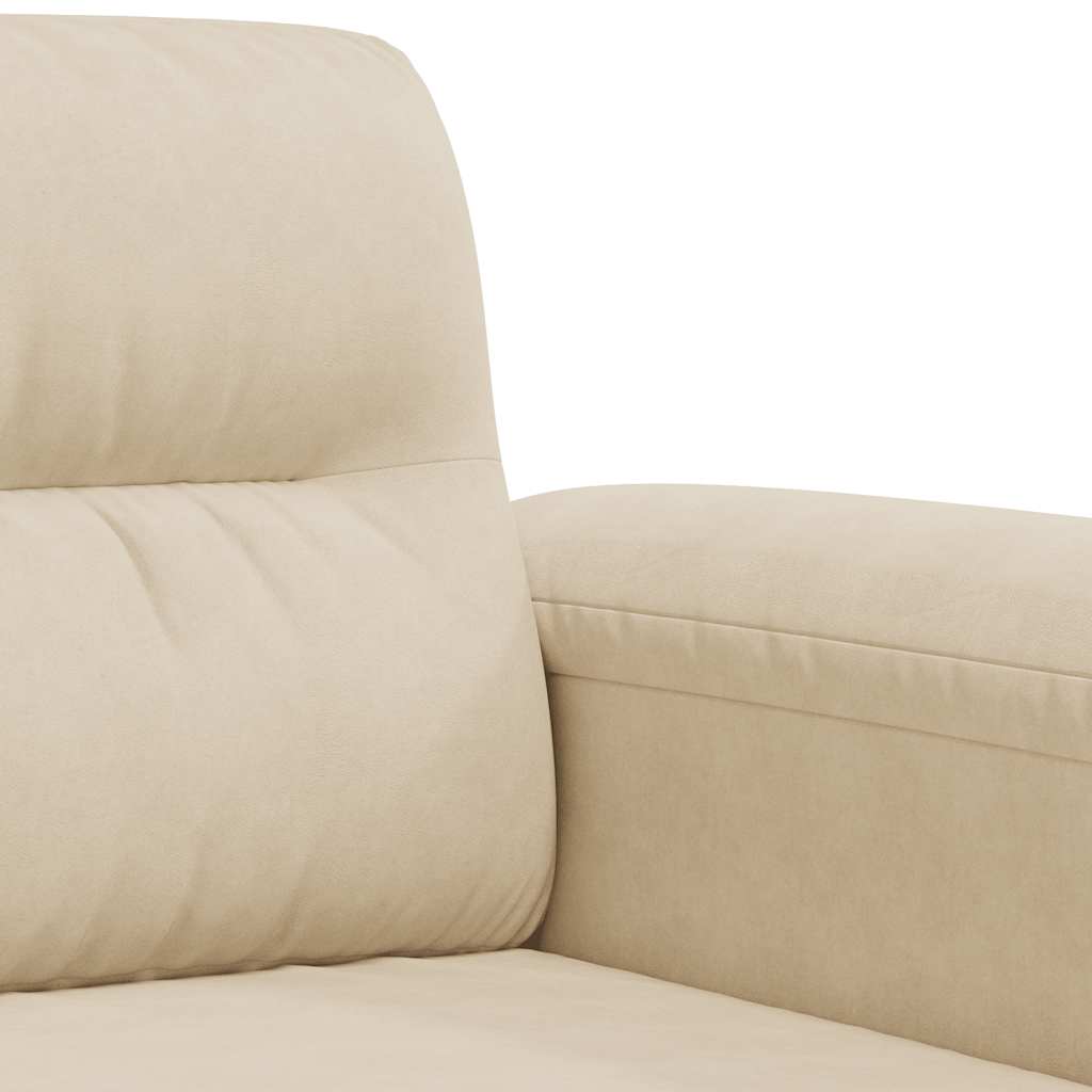 3-Sitzer-Sofa Creme 180 cm Mikrofasergewebe